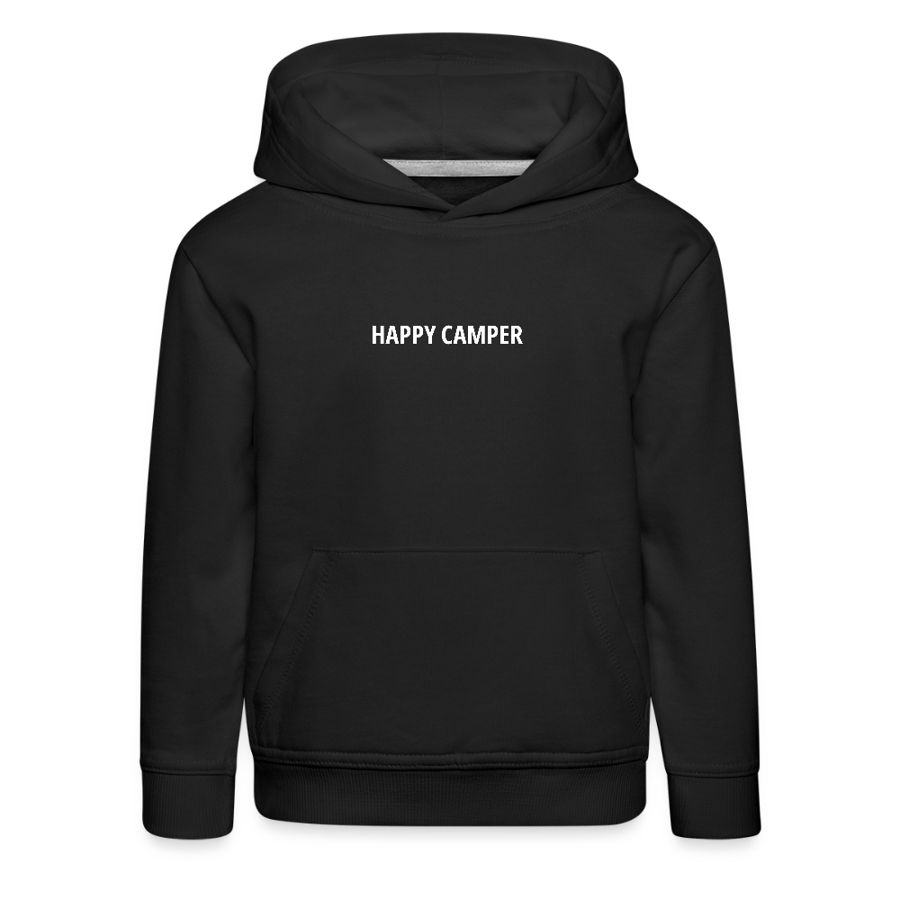 Shirtglück Kinder Premium Hoodie "HAPPY CAMPER - Adventure is calling - CAMPING pink" | schwarz & navy - Schwarz