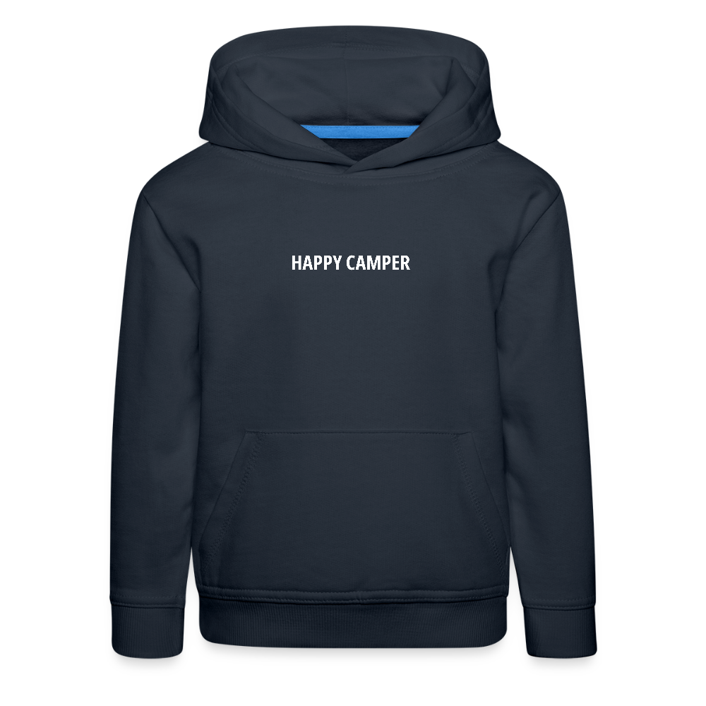 Shirtglück Kinder Premium Hoodie "HAPPY CAMPER - Adventure is calling - CAMPING pink" | schwarz & navy - Navy