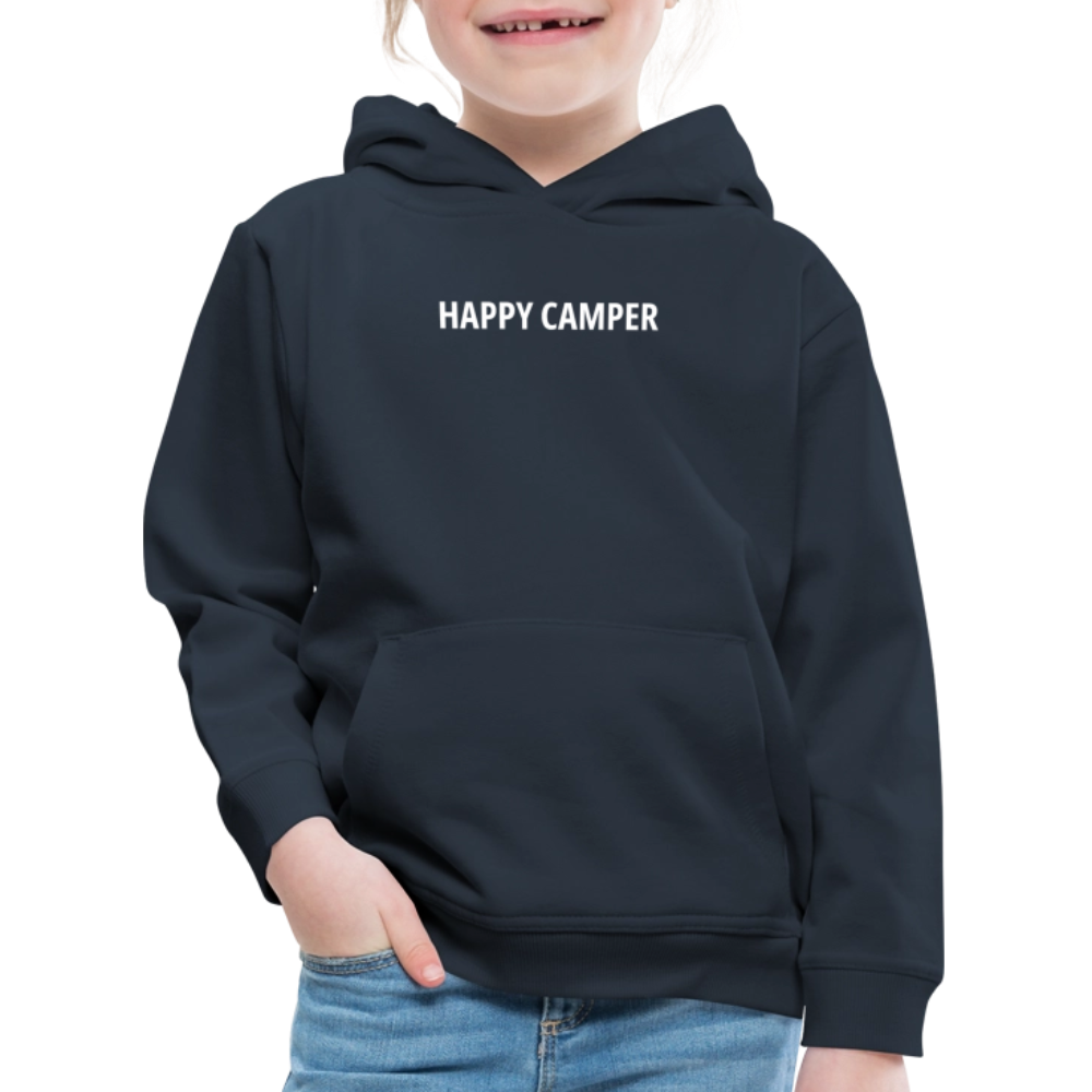 Shirtglück Kinder Premium Hoodie "HAPPY CAMPER - Adventure is calling - CAMPING pink" | schwarz & navy - Navy