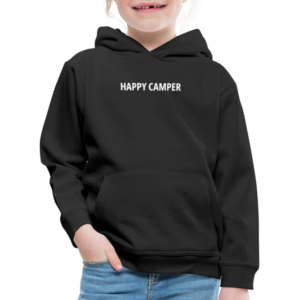 Shirtglück Kinder Premium Hoodie "HAPPY CAMPER - Adventure is calling - CAMPING pink" | schwarz & navy - Schwarz