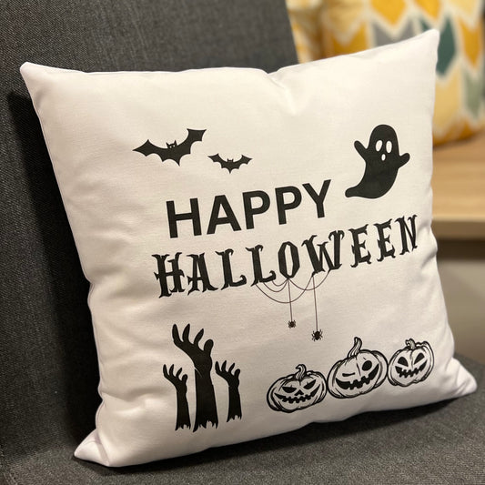 WESERGLÜCK Wendekissen „Happy Halloween“ und „kuschelige Herbstzeit inkl. Füllung | 40x40cm | personalisierbar