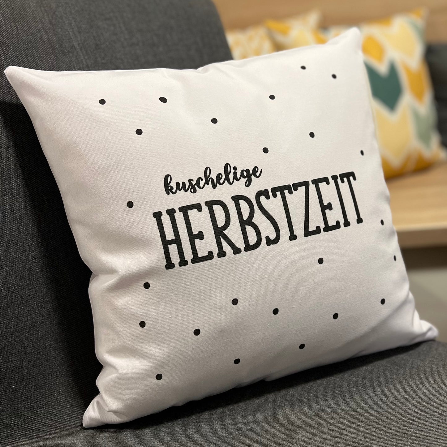 WESERGLÜCK Wendekissen „Happy Halloween“ und „kuschelige Herbstzeit inkl. Füllung | 40x40cm | personalisierbar