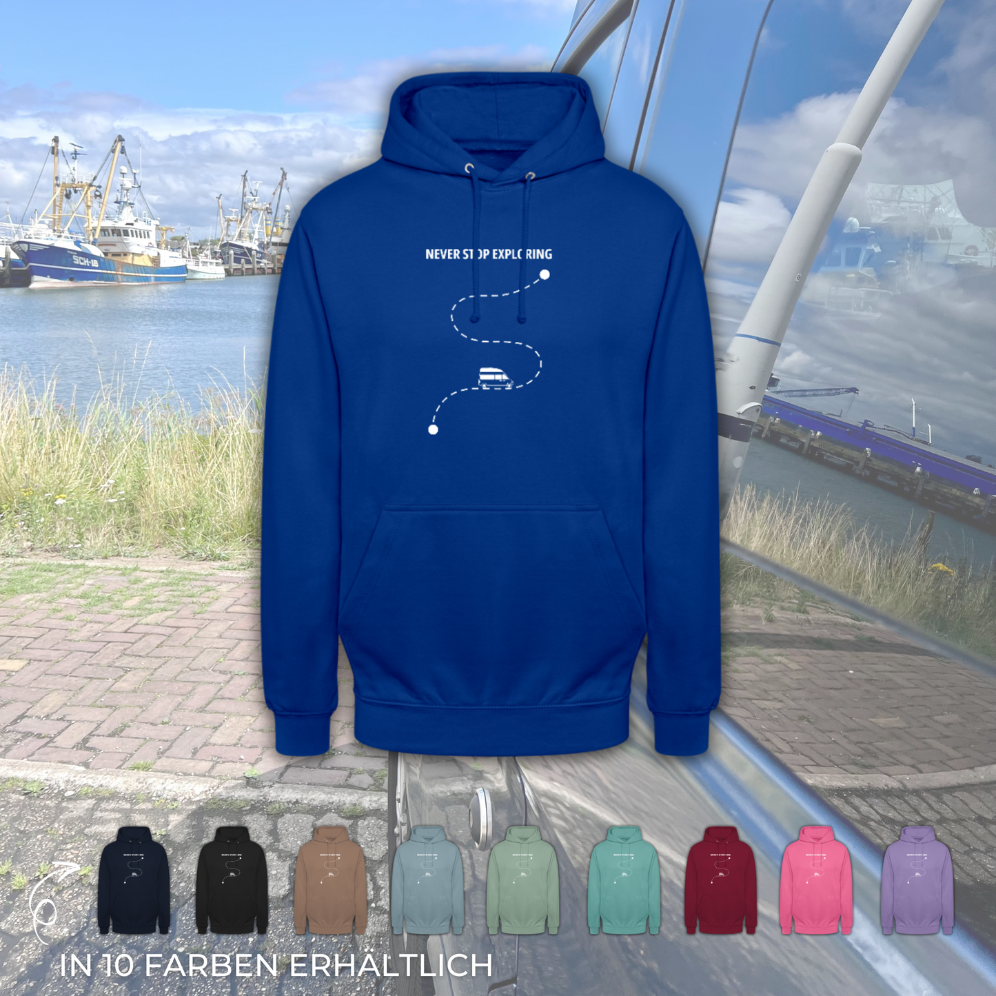 SHIRTGLÜCK Unisex Hoodie „Nugget - NEVER STOP EXPLORING“