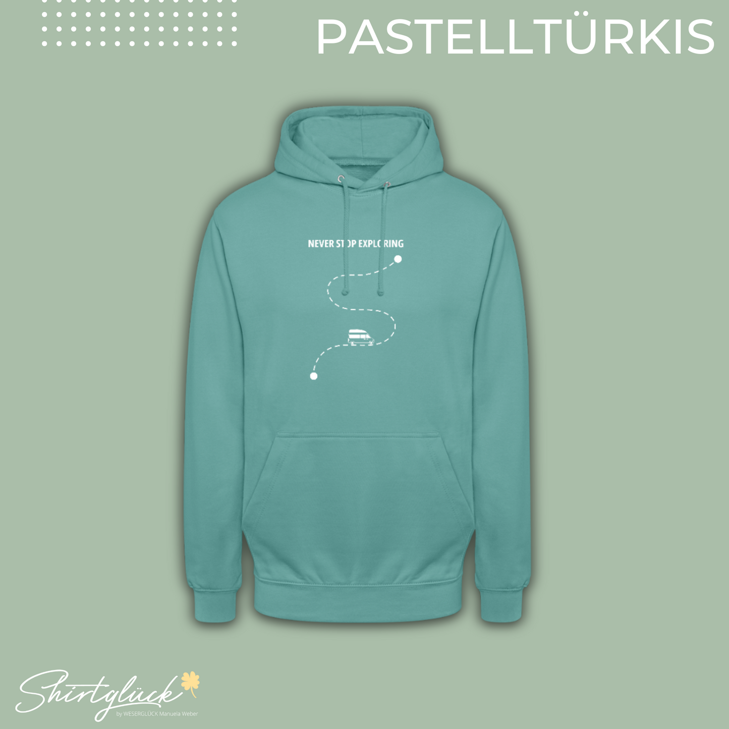 SHIRTGLÜCK Unisex Hoodie „Nugget - NEVER STOP EXPLORING“