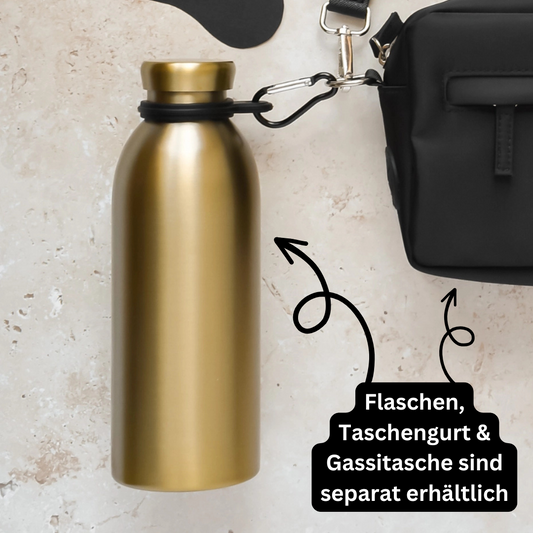 COCOPUP LONDON Flaschenhalter mit Karabiner | schwarz