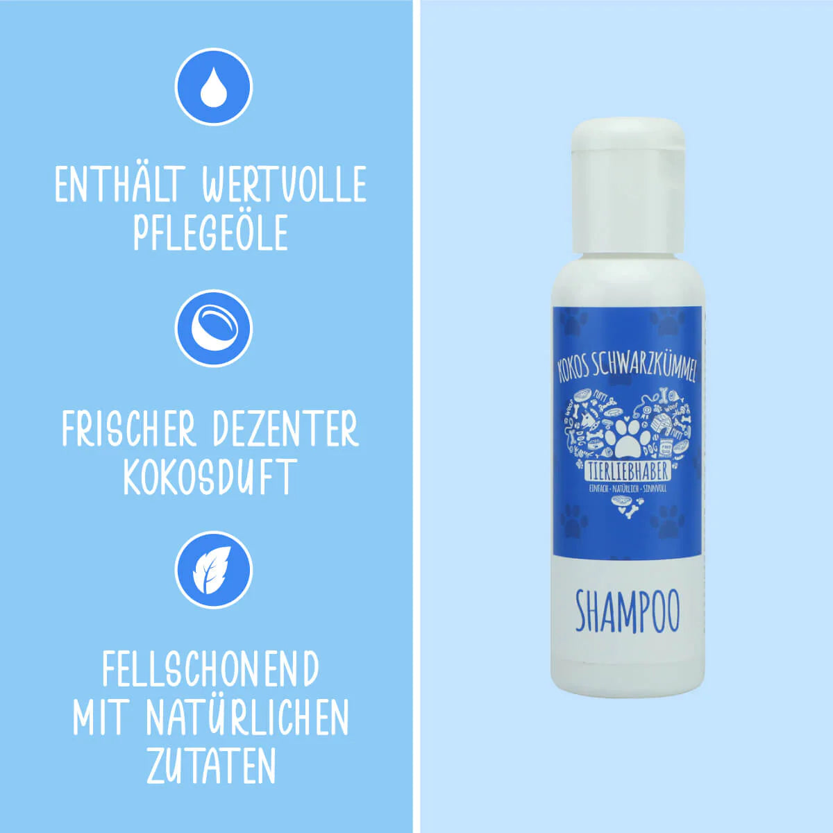 TIERLIEBHABER Shampoo mit Kokos & Schwarzkümmel | 100ml