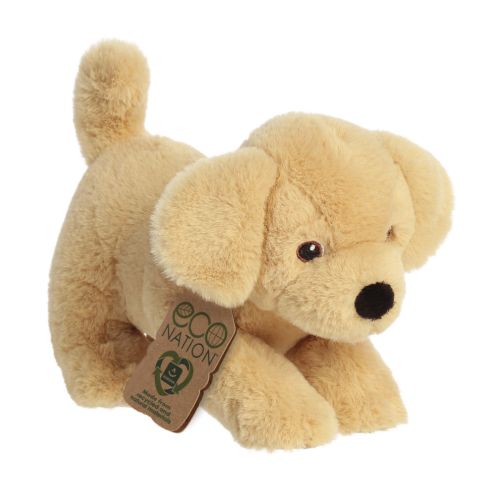 AURORA® Eco Nation klimafreundliches Plüschtier LABRADOR aus recyceltem Kunststoff | gestickte Augen | 21cm