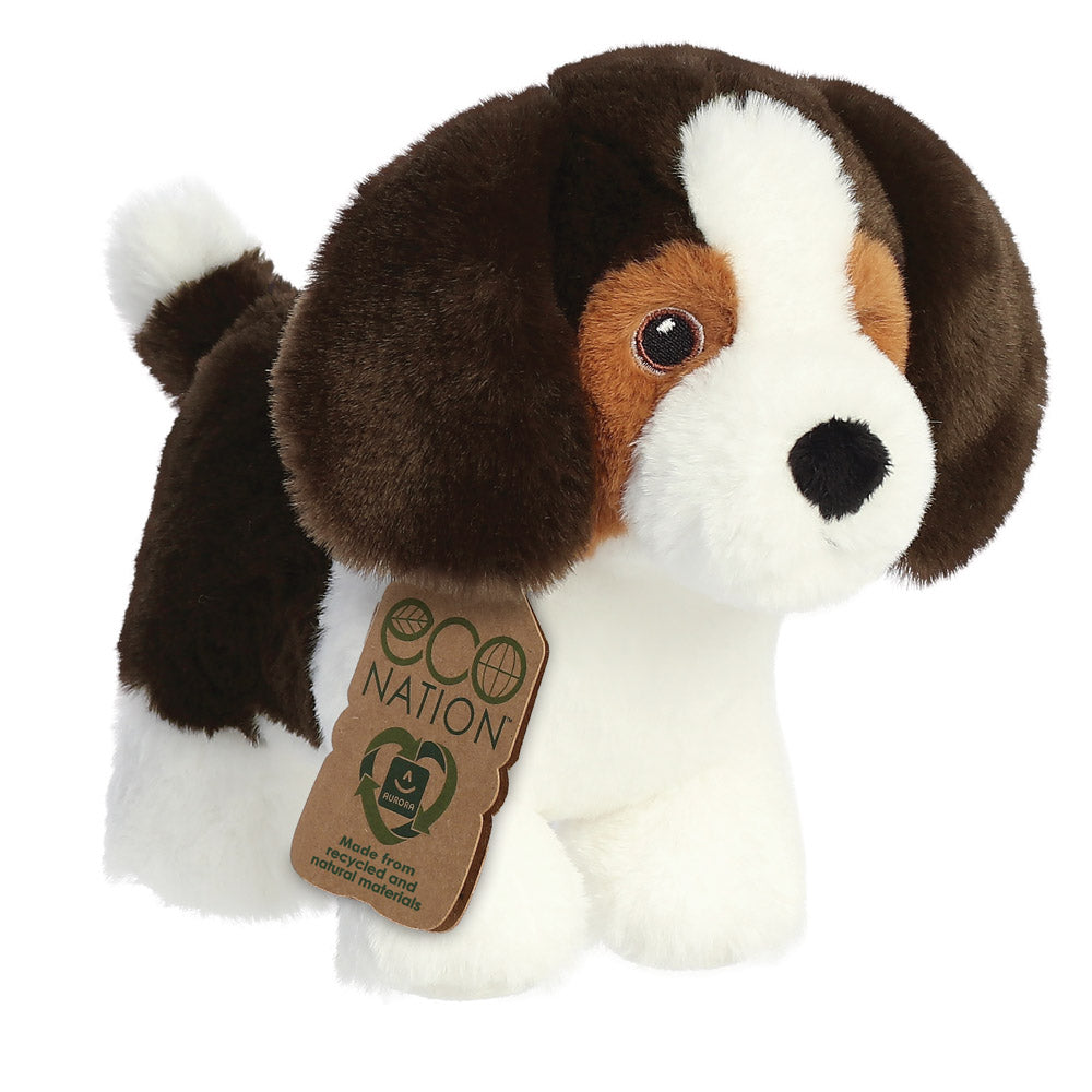 AURORA® Eco Nation klimafreundliches Plüschtier BEAGLE aus recyceltem Kunststoff | gestickte Augen | 20cm