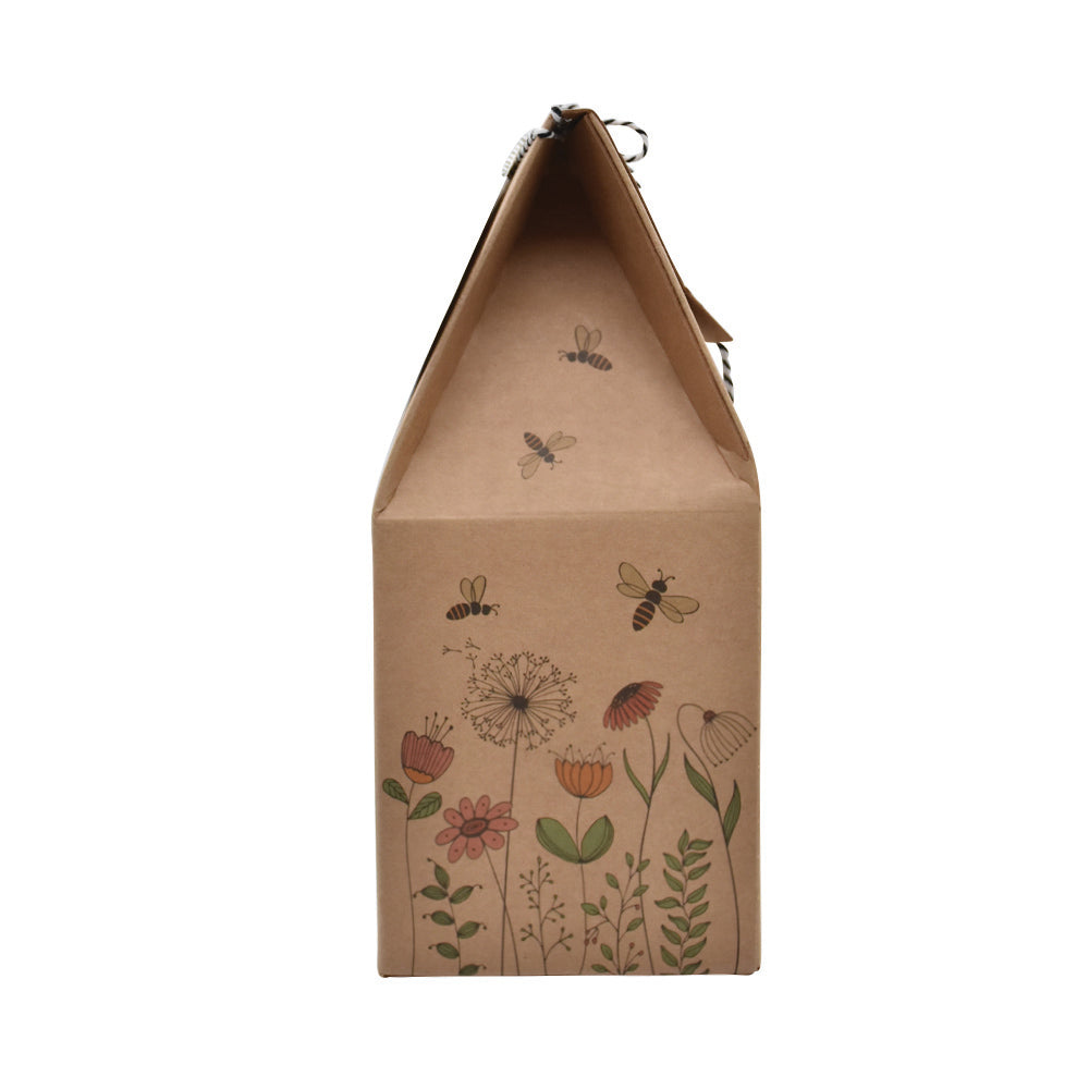 WUNDERLE Wildbienen XL Hotel mit Nisthülsen für Garten oder Balkon aus recycelter Naturpappe