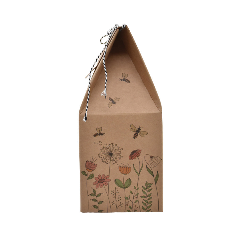 WUNDERLE Wildbienen XL Hotel mit Nisthülsen für Garten oder Balkon aus recycelter Naturpappe