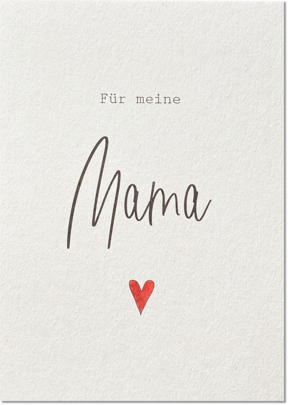 KEITCARDS Postkarte aus Holzschliffkarton mit Herz "Für meine Mama" | DIN A6