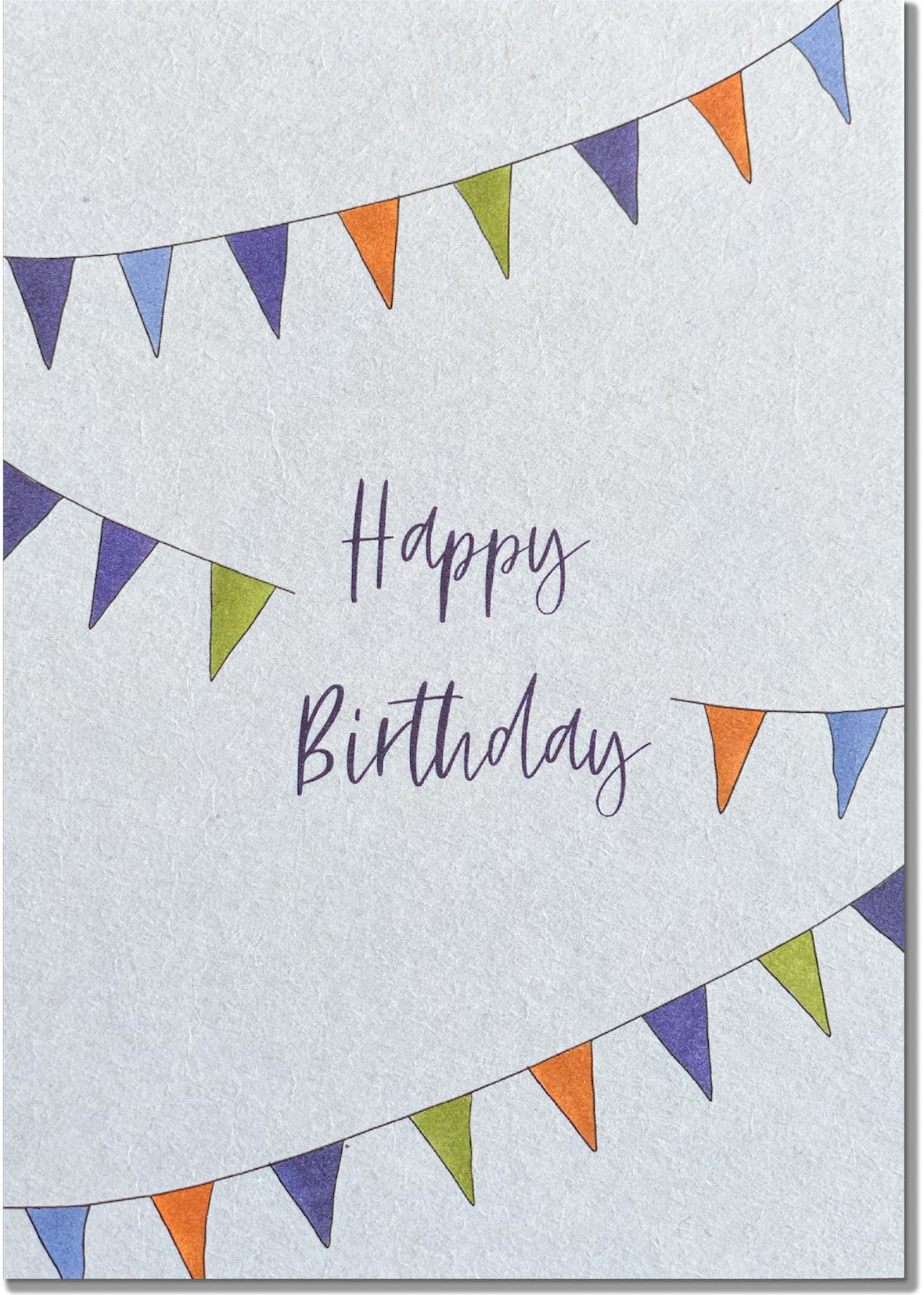 KEITCARDS Postkarte aus Holzschliffkarton HAPPY BIRTHDAY "Wimpelkette blau" | DIN A6