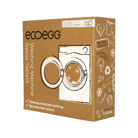 ECOEGG Detox Tablets - 6 Stück Reinigungstabletten für die Waschmaschine | umweltfreundlich | zero waste | vegan
