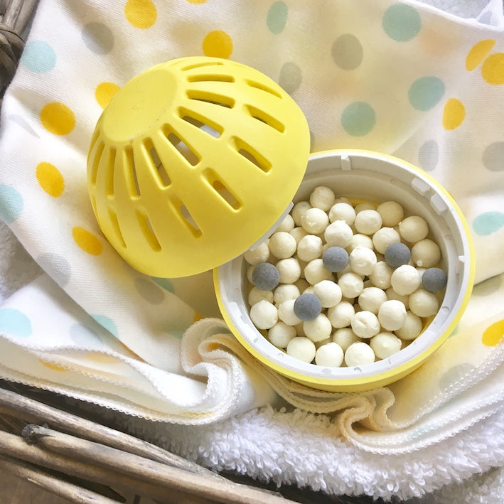 ECOEGG Laundry Egg® - Wäscheei GELB Fragrance Free / durftlos | natürliches Waschmittel mit Mineralpellets | umweltfreundlich | zero waste | vegan