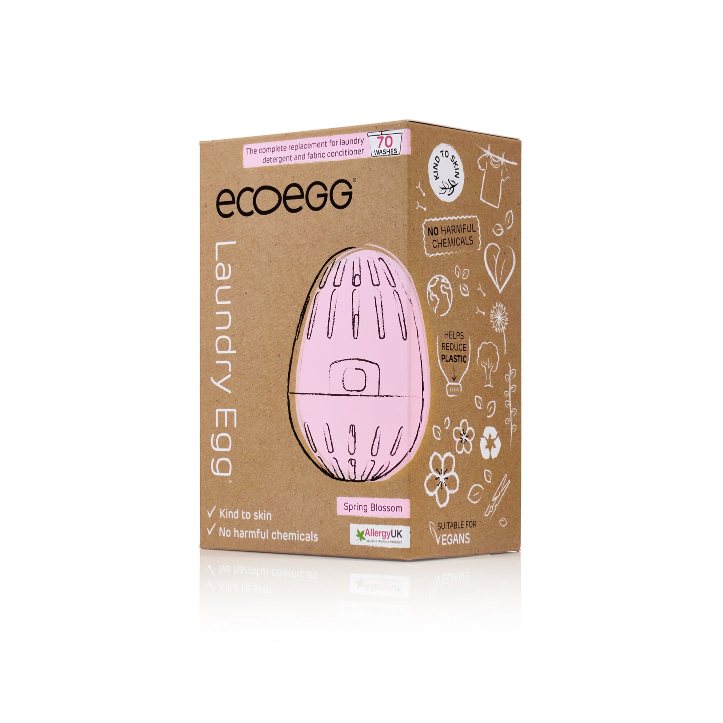 ECOEGG Laundry Egg® - Wäscheei ROSA Spring Blossom / Frühlingsblüte | natürliches Waschmittel mit Mineralpellets | umweltfreundlich | zero waste | vegan