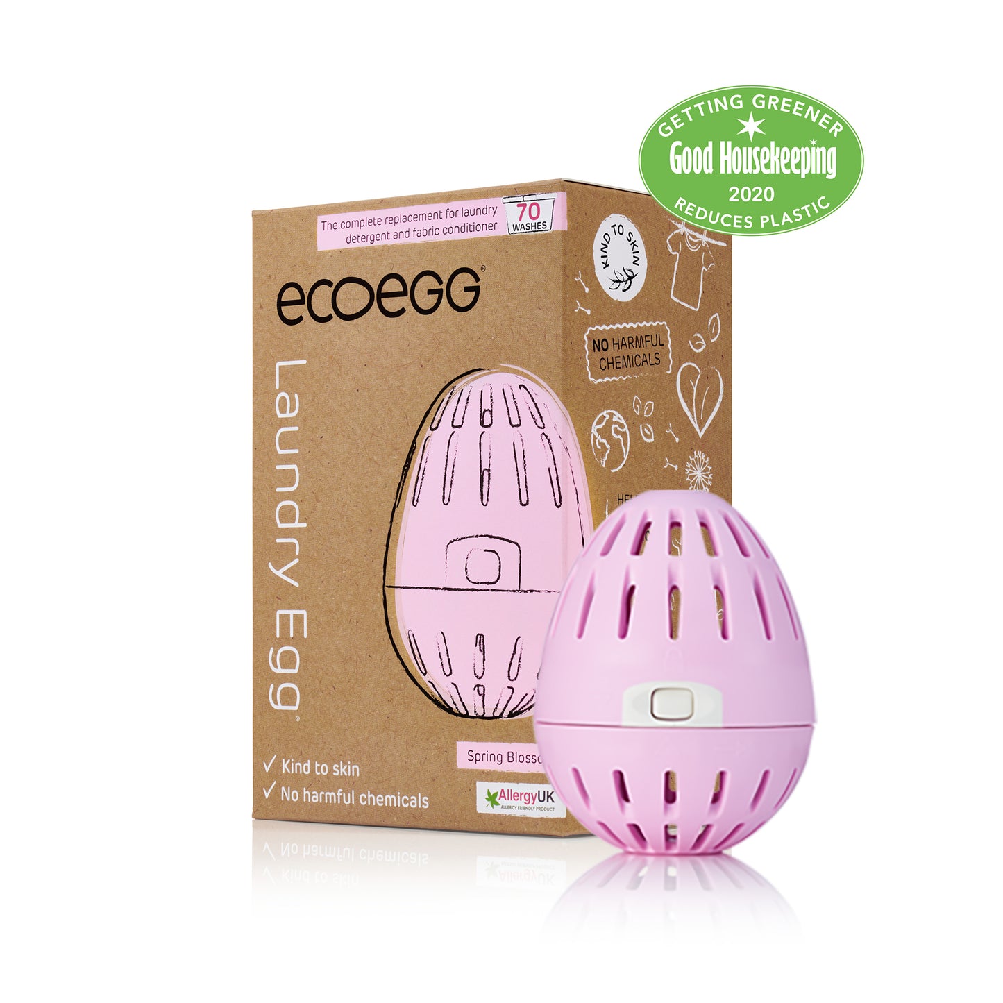 ECOEGG Laundry Egg® - Wäscheei ROSA Spring Blossom / Frühlingsblüte | natürliches Waschmittel mit Mineralpellets | umweltfreundlich | zero waste | vegan