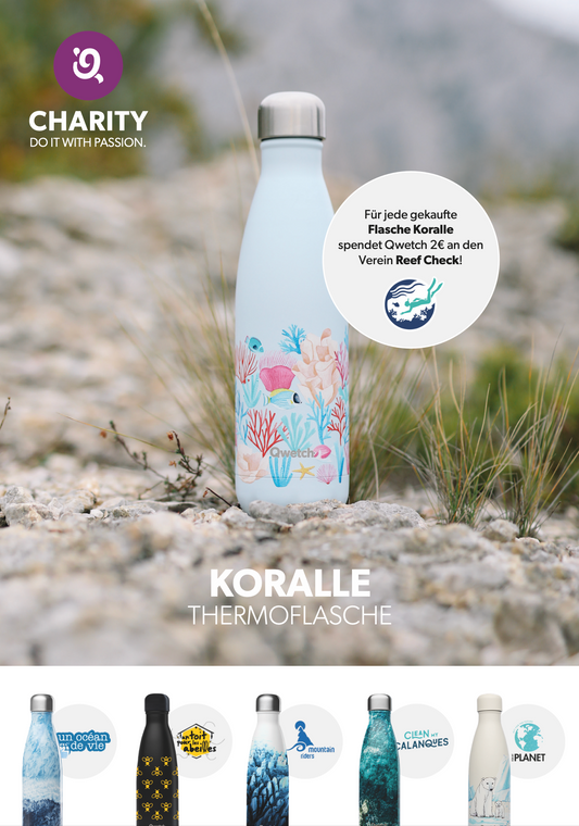 QWETCH Charity Thermoflasche KORALLE | 500ml