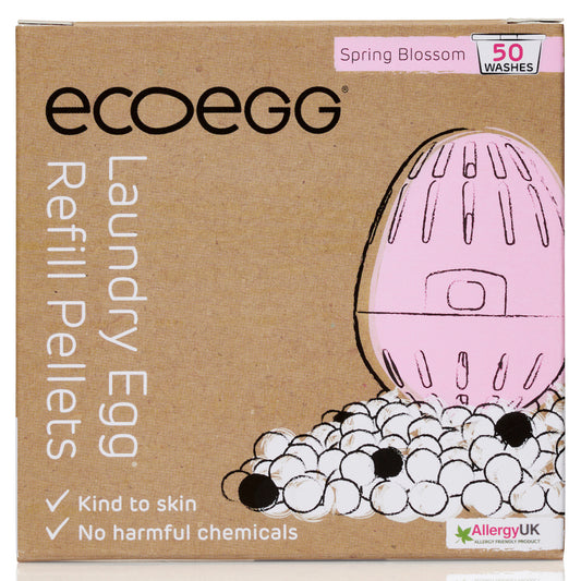 ECOEGG Laundry Egg® Refill Pellets | Nachfüllpack für Wäscheei | Mineralpellets | ROSA Spring Blossom | vegan