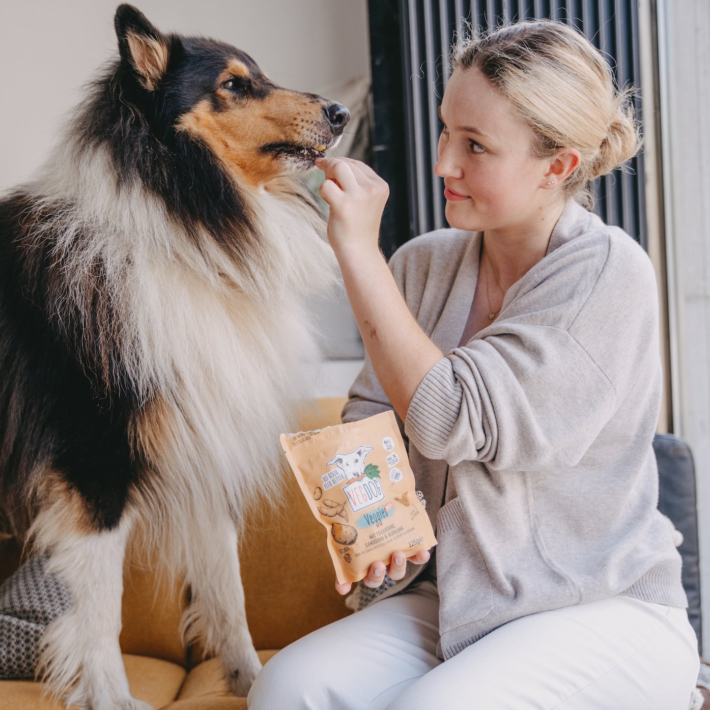 VEGDOG Hundetrainingssnack "VEGGIES immune" mit Favabohne, Sanddorn & Kurkuma - 125g | vegan