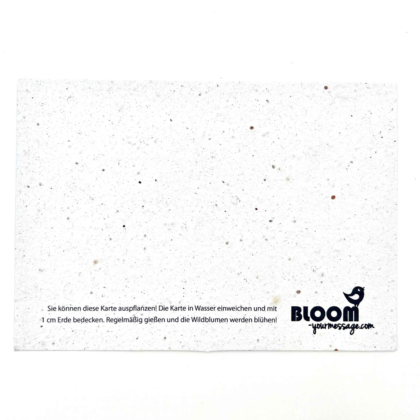 BLOOM YOUR MESSAGE bunte Blumenkarte "Herzlichen Glückwunsch" mit Blumensaatgut | 100% recyceltes Material