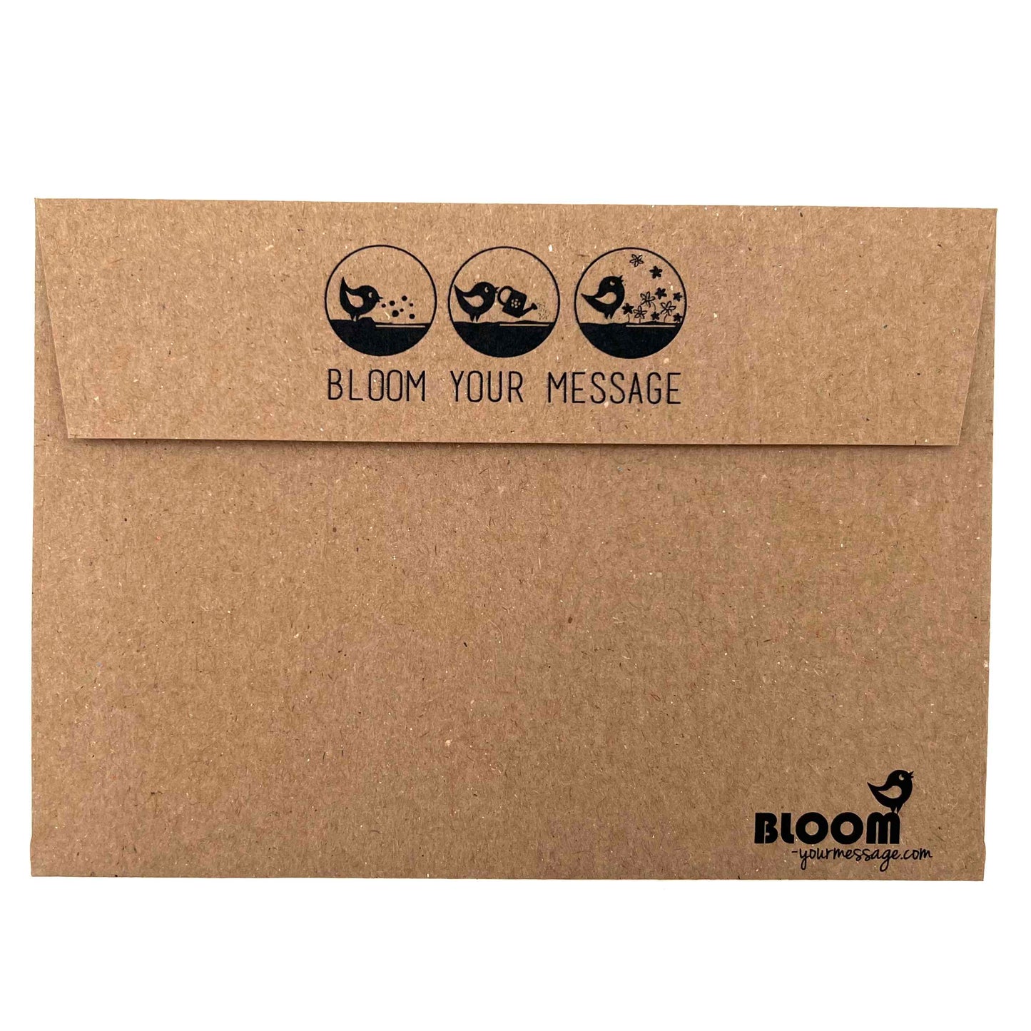 BLOOM YOUR MESSAGE bunte Blumenkarte "Hip Hip Hurra" mit Blumensaatgut | 100% recyceltes Material