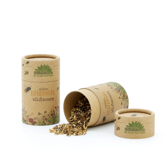 DIE STADTGÄRTNER Bienenwohl-Saatgut für 30m² kunterbunte Wildblumenwiese speziell für Hummeln, Wildbienen oder Schmetterlinge | jeder Kauf unterstützt die AKTION Bienenwohl