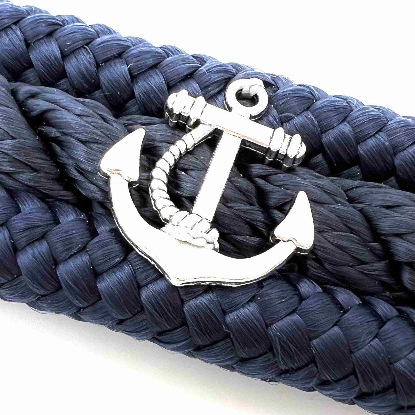 HAMBURG DOGS Handgefertigtes Hundehalsband JP Fiete Navy Blau | rot-weißmit BioThane-Riemen | L, XL, XXL & XXXL