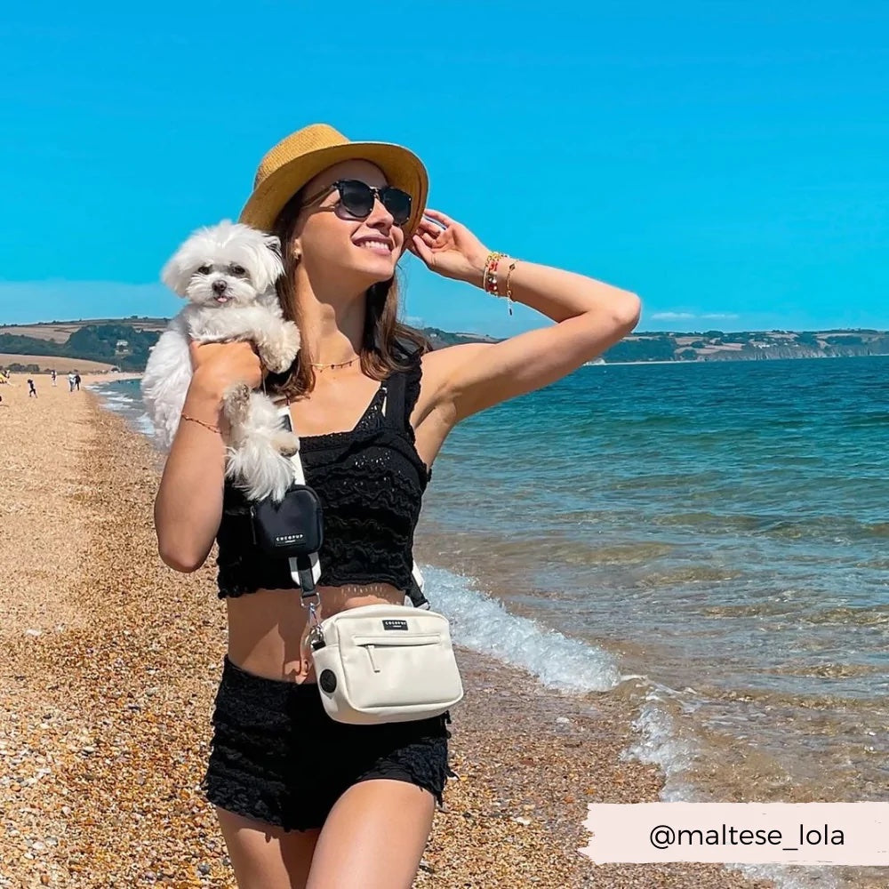 COCOPUP LONDON Dog Walking Bag / Gassitasche KLEIN | cremeweiß