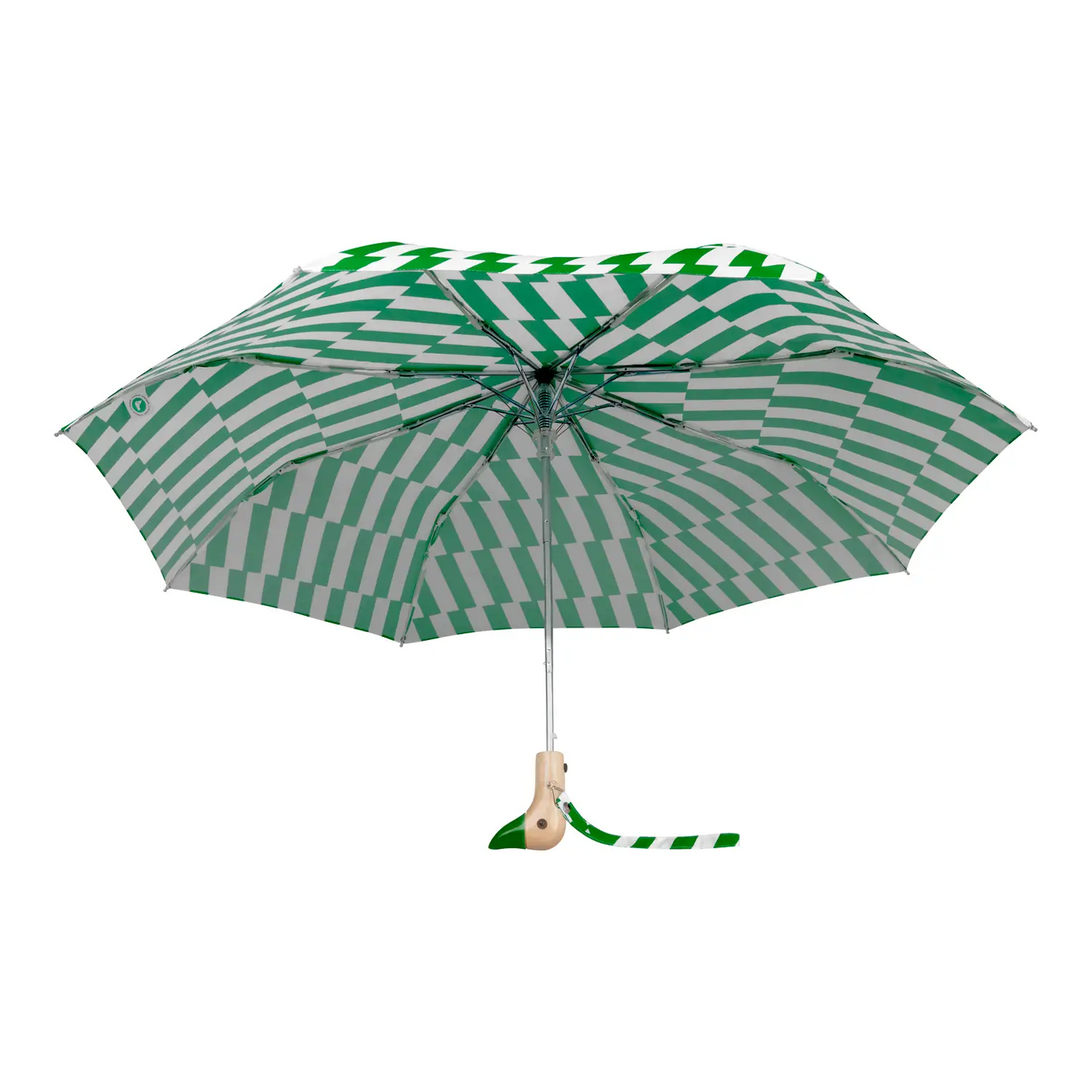 ORIGINAL DUCKHEAD EU handgefertigter Regenschirm mit Entenkopf KELLY BARS | kompakt & nachhaltig