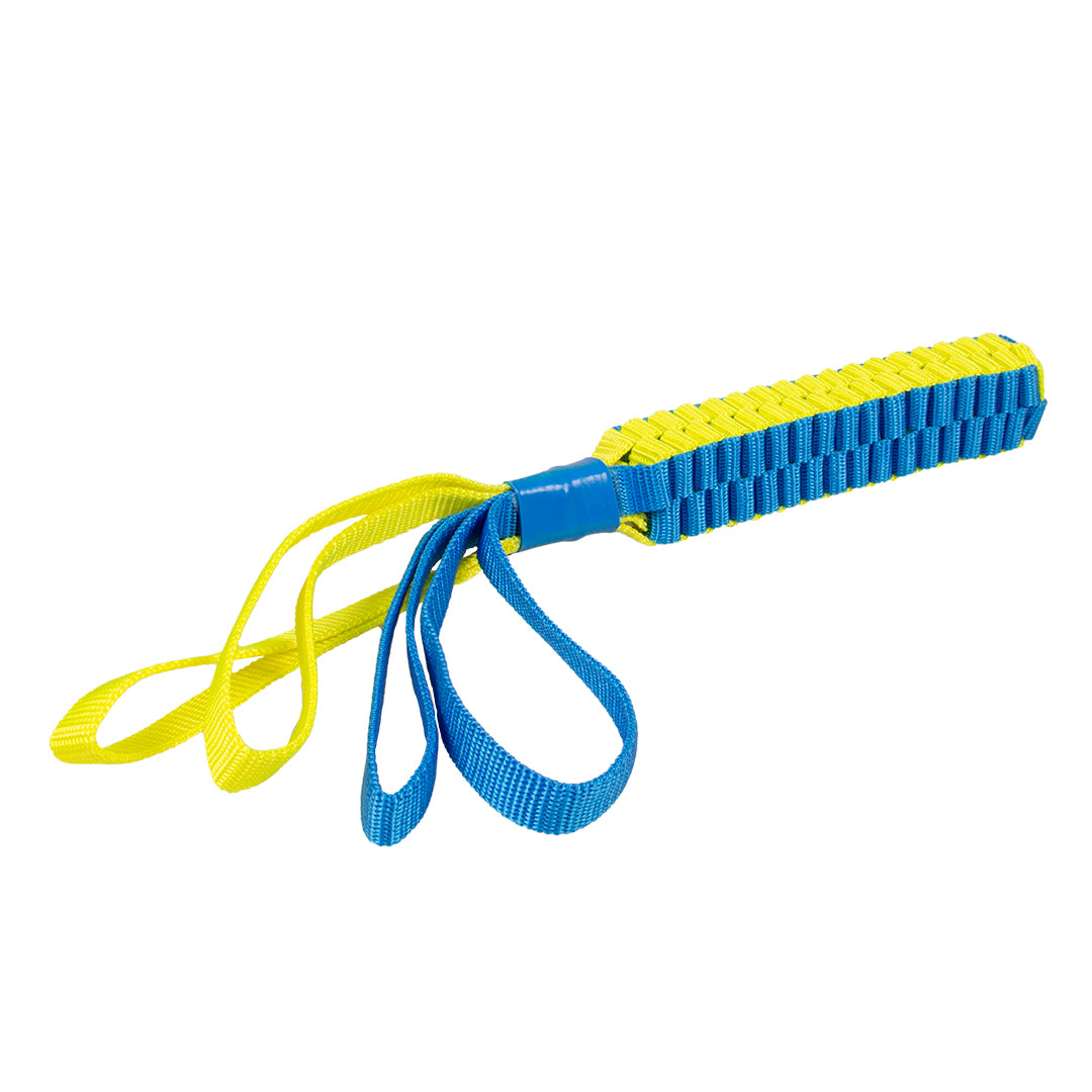 DUVO+ Supa'Nylon Aktivitätsspielzeug für Hunde in blau-gelb | S 30x3cm