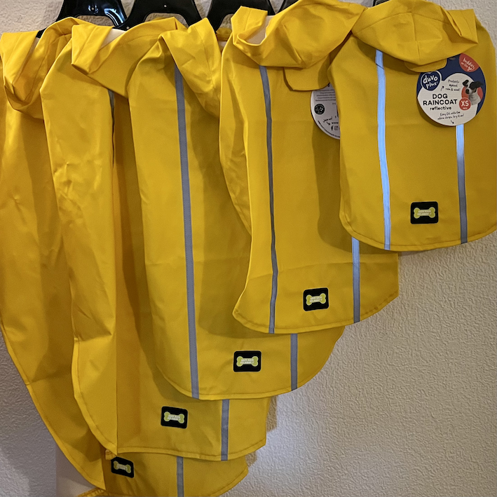 DUVO+ refelktierender Regenmantel für Hunde | wind- & wasserdicht | gelb