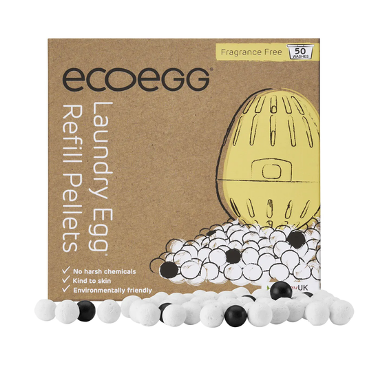 ECOEGG Laundry Egg® Refill Pellets | Nachfüllpack für Wäscheei | Mineralpellets | GELB duftlos | vegan
