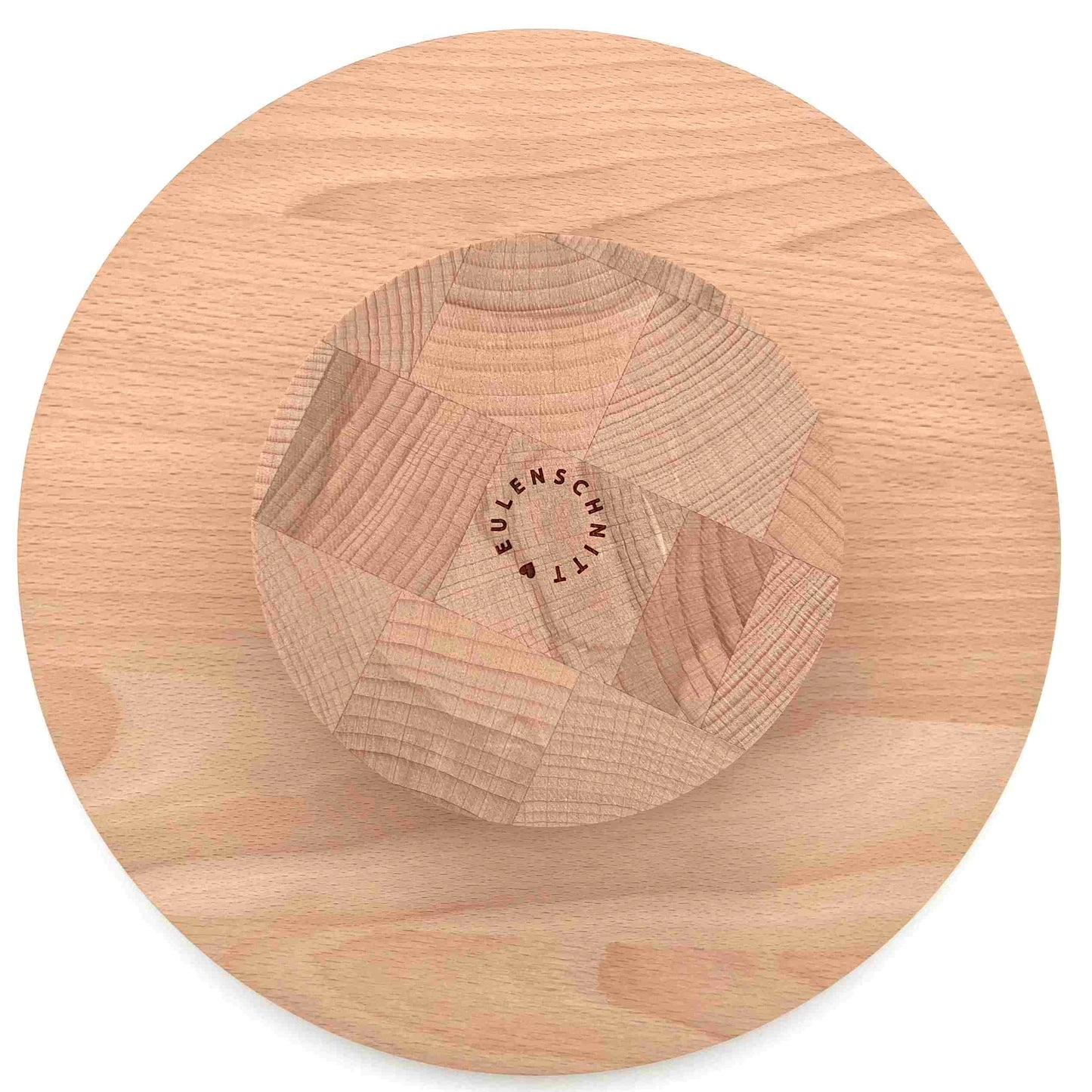 EUELNSCHNITT Kuchenständer "Es sind die kleinen Dinge im Leben" aus Buchenholz (Durchmesser 28cm)