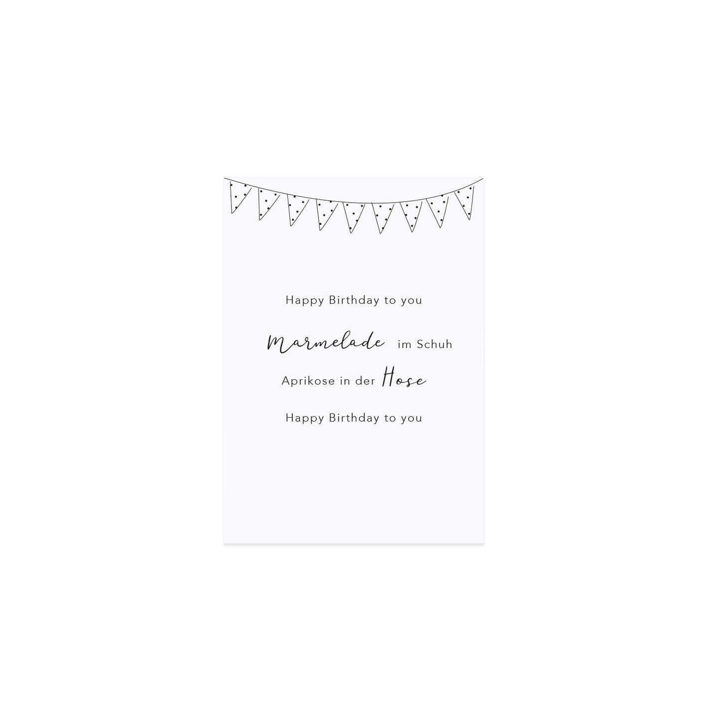 EUELNSCHNITT Postkarte "Happy Birthday, Marmelade im Schuh" | Din A6