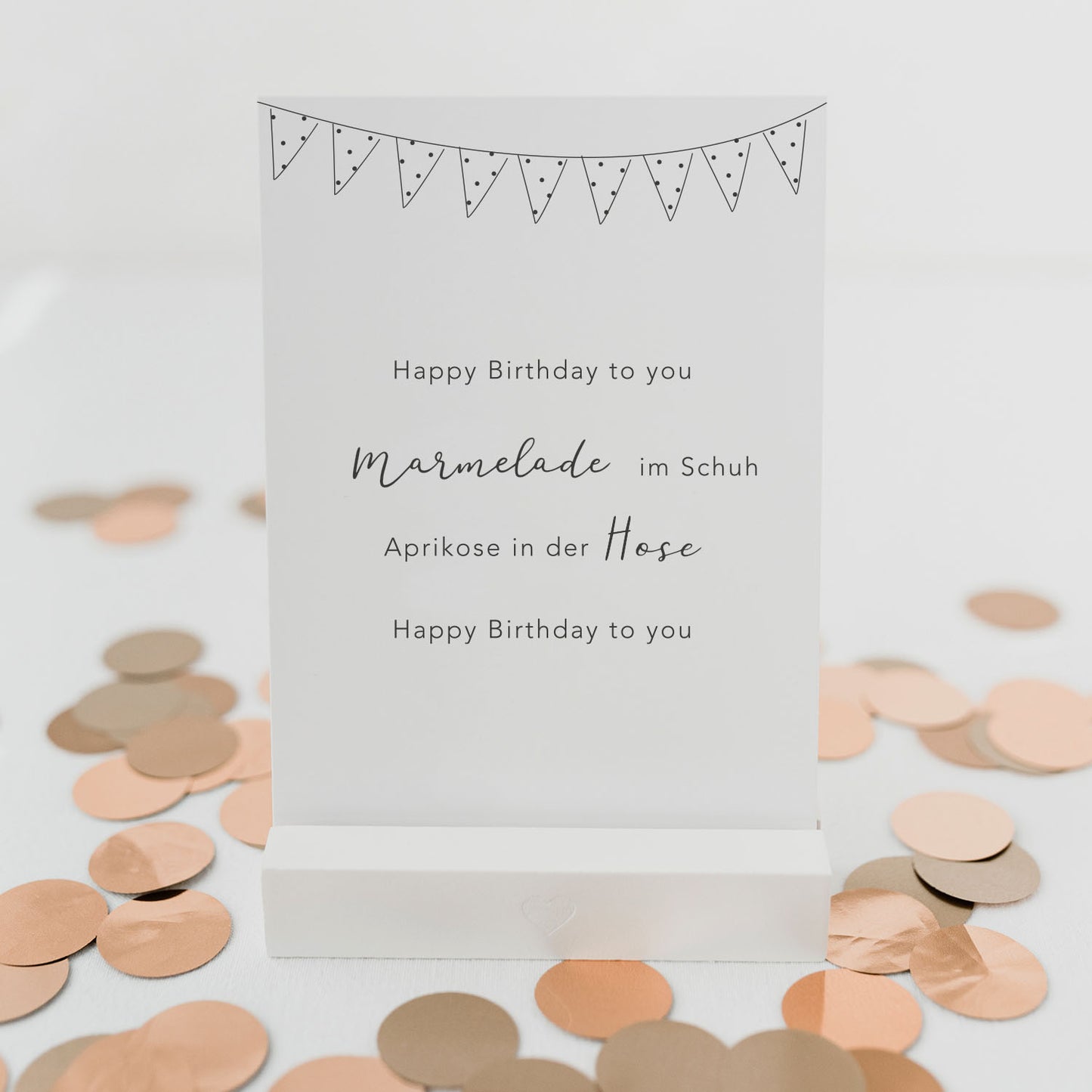 EUELNSCHNITT Postkarte "Happy Birthday, Marmelade im Schuh" | Din A6
