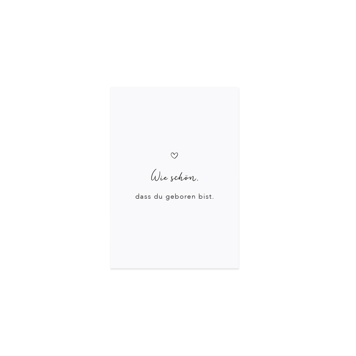 EUELNSCHNITT Postkarte "Wie schön, dass du geboren bist." | Din A6