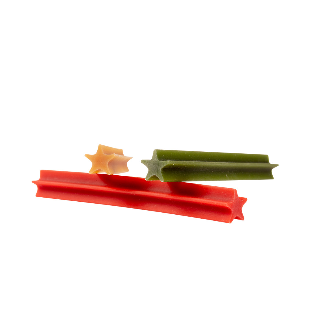 DUVO+ Garden Bites Dental Sticks | Zahnpflege für Hunde im wiederverschließbarem Beutel | vegetarisch & glutenfrei | Größe S | 28 Sticks | 420g
