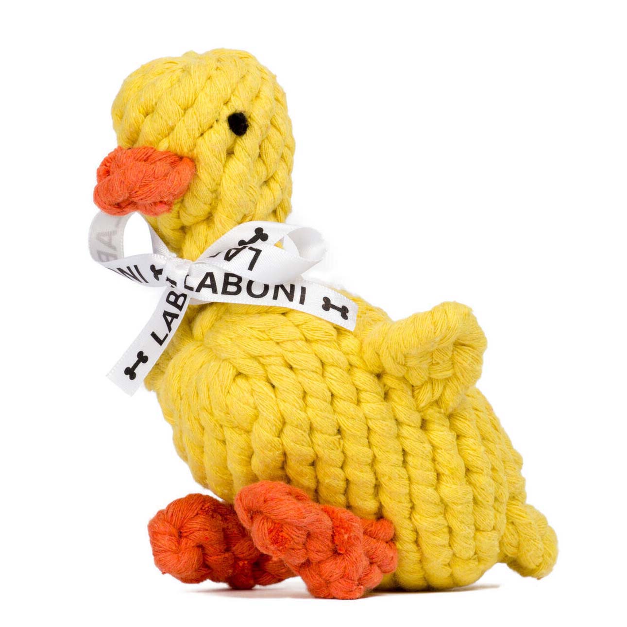 LABONI Emma Ente - Kult-Spielzeug für Hunde | zahnpflegendes Baumwolltau | 16cm