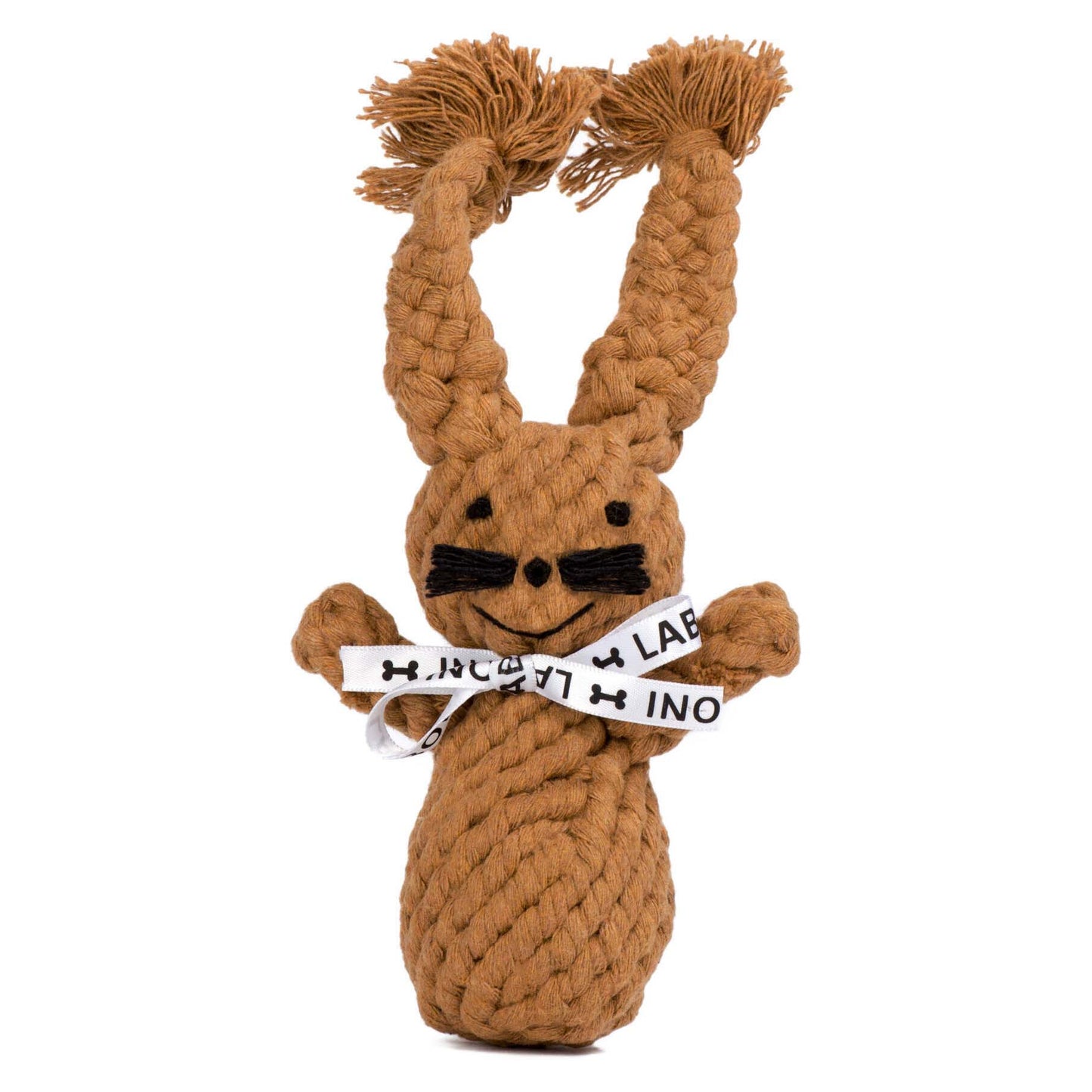 LABONI Heinrich Hase - Kult-Spielzeug für Hunde | zahnpflegendes Baumwolltau | 21cm