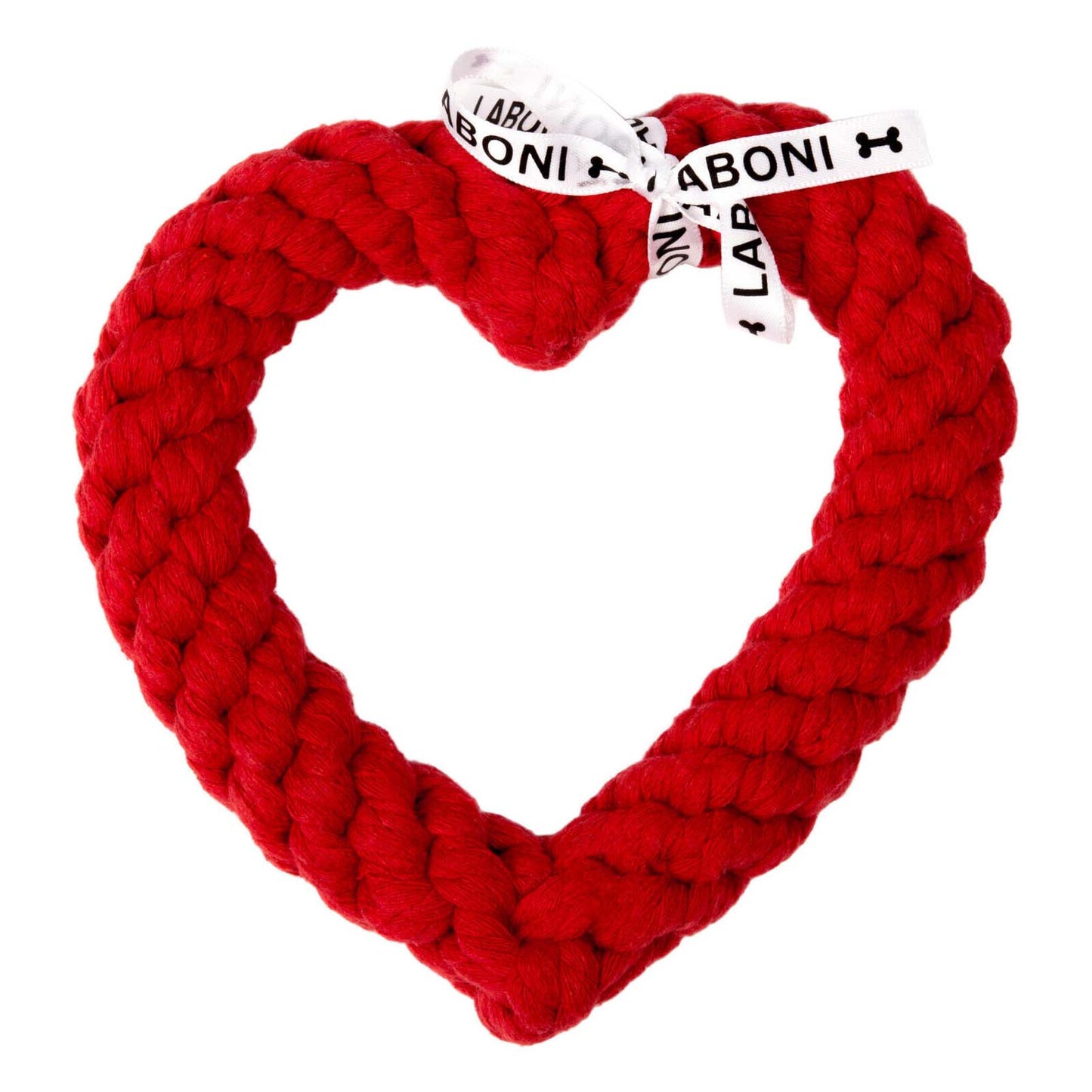 LABONI Hertha Heart - Kult-Spielzeug für Hunde | zahnpflegendes Baumwolltau | 15cm
