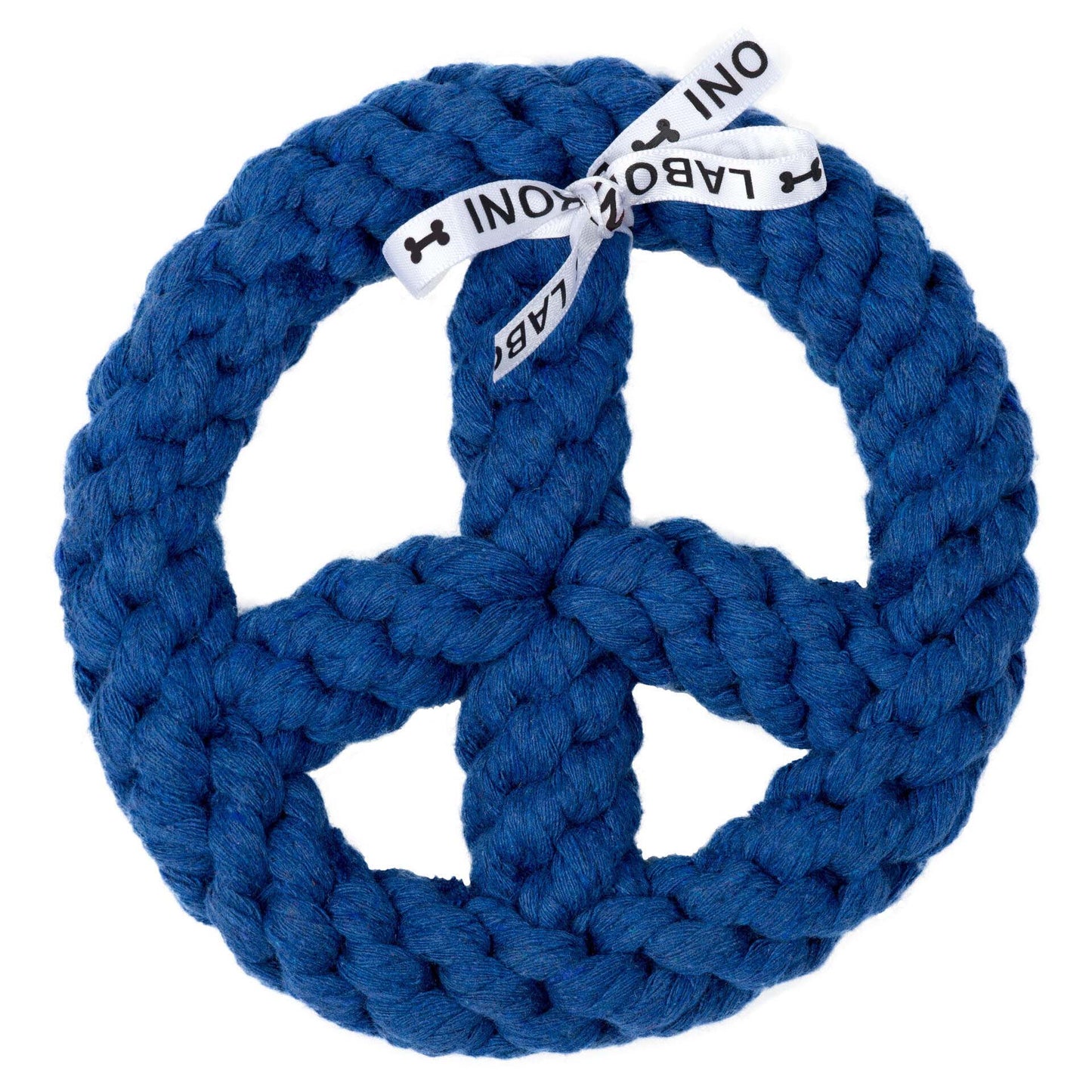 LABONI Paula & Paulchen Peace - Kult-Spielzeug für Hunde | zahnpflegendes Baumwolltau | 17cm
