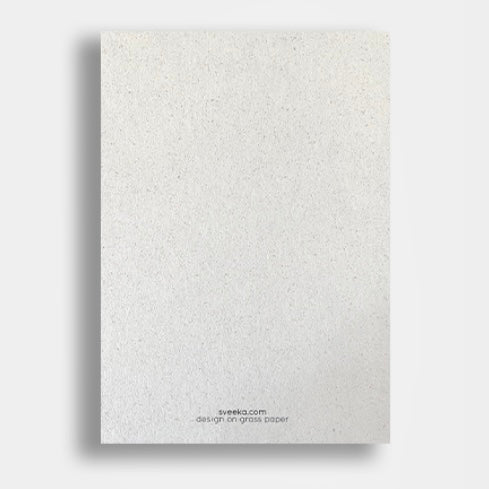 SVEEKA nachhaltige MINI Postkarte "thank you." mit gelbem Herz aus Graspapier in Din A7