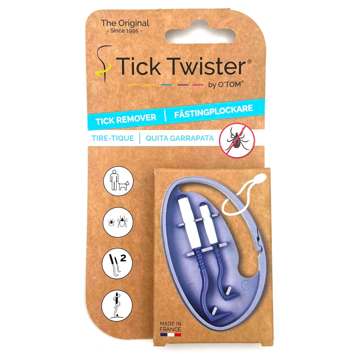 O´TOM® Tick Twister® | Zeckenentferner / Zeckenhaken in Clipbox