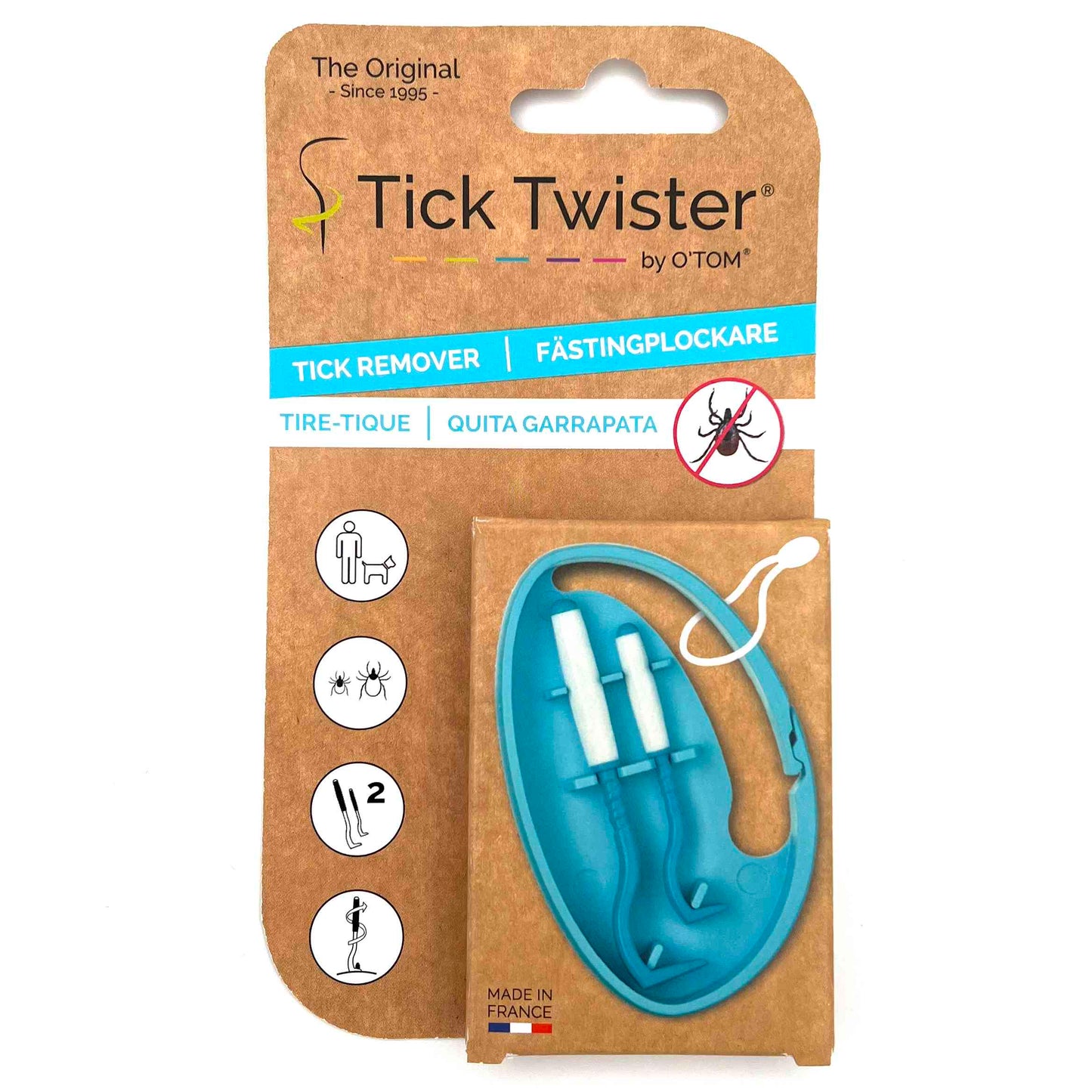 O´TOM® Tick Twister® | Zeckenentferner / Zeckenhaken in Clipbox