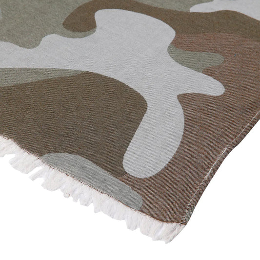 TOWEL TO GO Amazonas Camouflage khaki & braun | handgefertigtes Hammamtuch / Baumwolltuch / Baumwolldecke | Reisehandtuch | extra saugstark | 100% reine Baumwolle | vegan