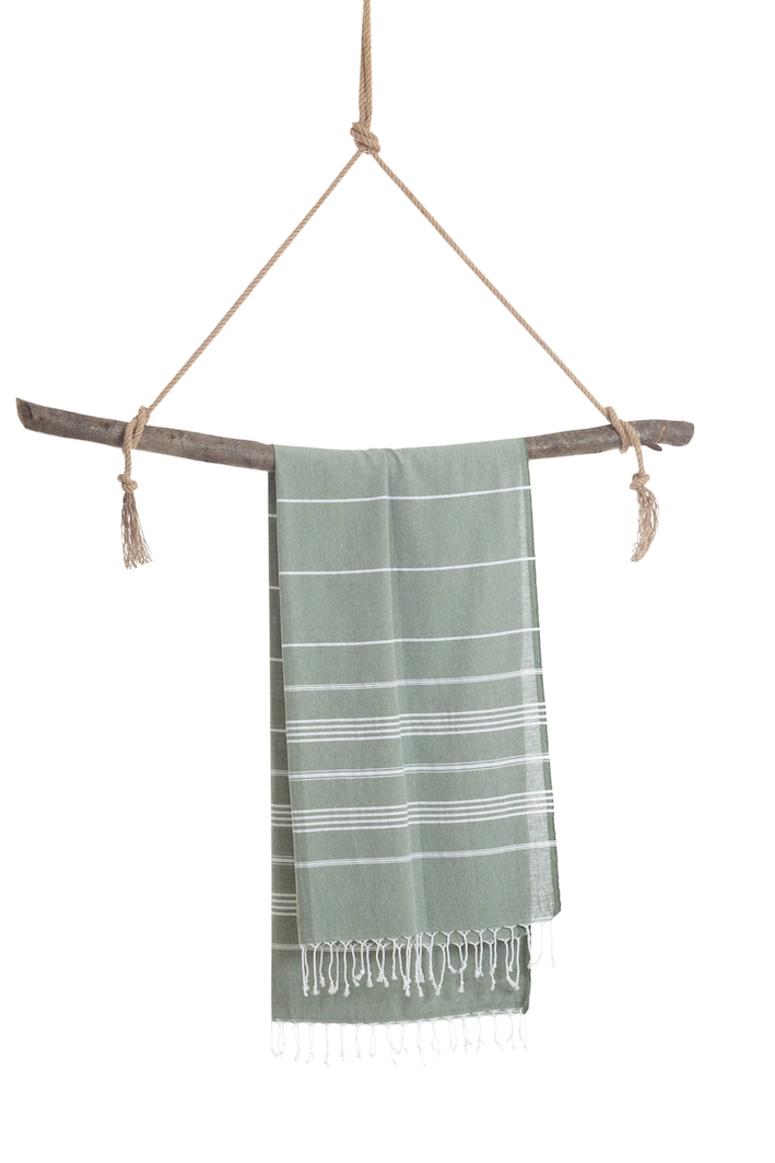 TOWEL TO GO handgefertigtes Baumwolltuch / Baumwolldecke | Reisehandtuch | extra saugstark | 100% reine Baumwolle | vegan