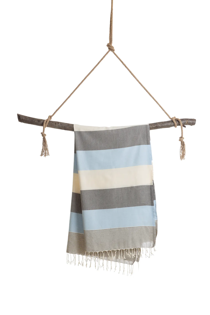 TOWEL TO GO handgefertigtes Baumwolltuch / Baumwolldecke | Reisehandtuch | extra saugstark | 100% reine Baumwolle | vegan
