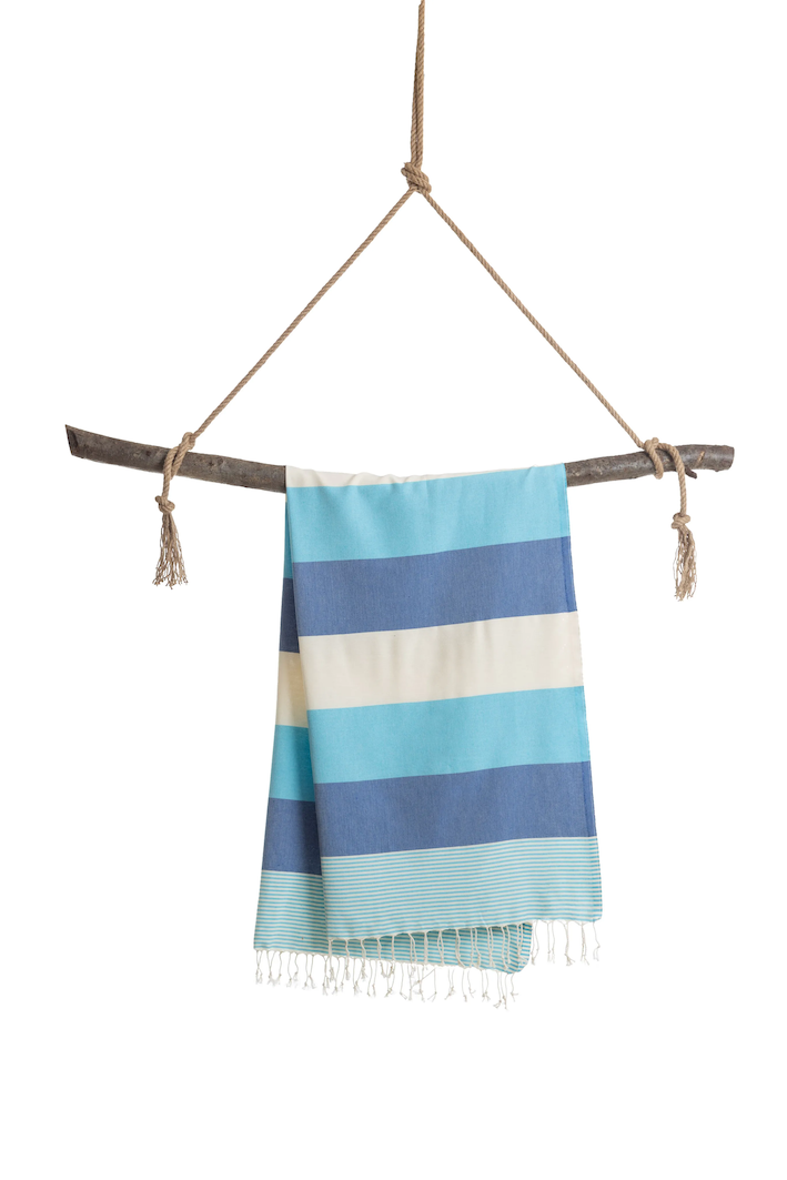 TOWEL TO GO handgefertigtes Baumwolltuch / Baumwolldecke | Reisehandtuch | extra saugstark | 100% reine Baumwolle | vegan