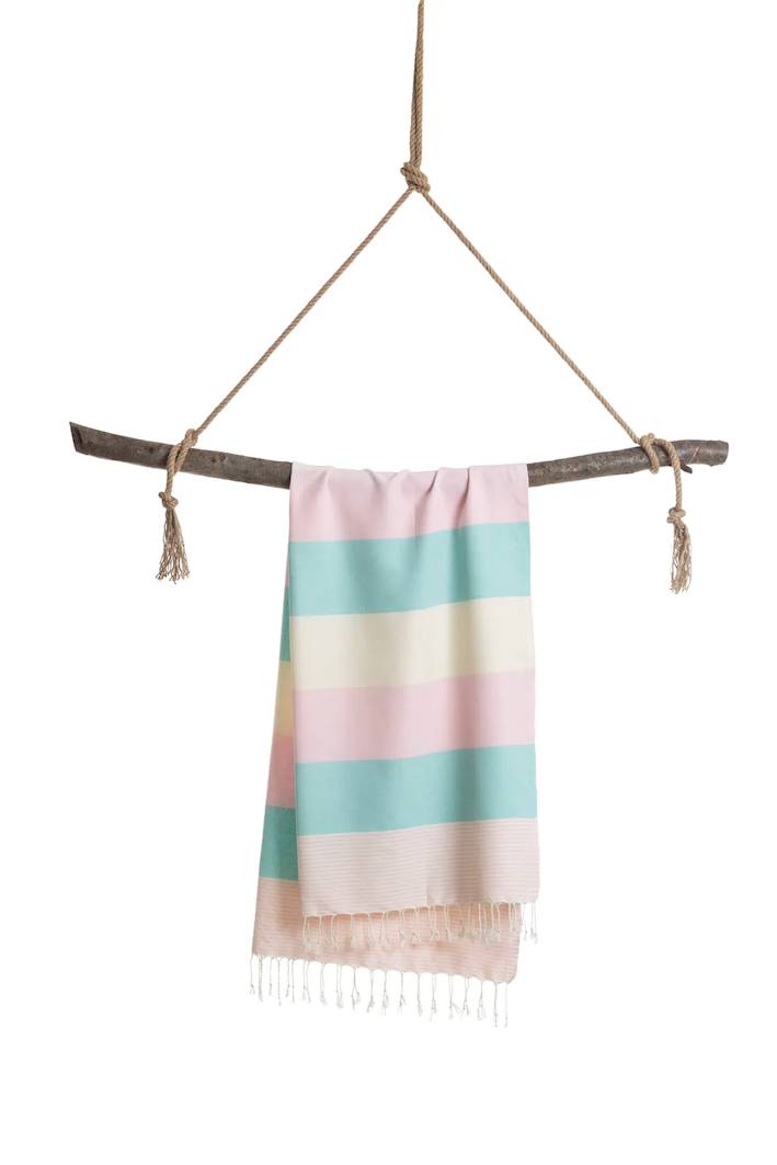 TOWEL TO GO handgefertigtes Baumwolltuch / Baumwolldecke | Reisehandtuch | extra saugstark | 100% reine Baumwolle | vegan