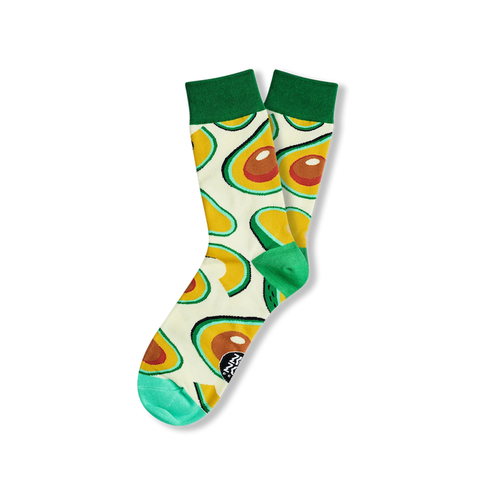 ZIGGI ZOOG Socken "Avocado" | grün & braun | Baumwolle, Polyamide, Elastan | one size